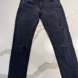 Women's Black Distressed Jeans